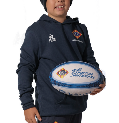 Sudadera azul con capucha infante